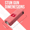 Avenger Defense ADS-50B - Micro Stun Gun Flashlight - Rechargeable 1.25 µC Charge Powerful Self Defense - Ultra Compact Design with Built in Plug, Blue, Pink