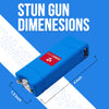 Avenger Defense ADS-50B - Micro Stun Gun Flashlight - Rechargeable 1.25 µC Charge Powerful Self Defense - Ultra Compact Design with Built in Plug, Blue, Pink