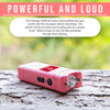 Avenger Defense ADS-50B - Micro Stun Gun Flashlight - Rechargeable 1.25 µC Charge Powerful Self Defense - Ultra Compact Design with Built in Plug, Blue, Pink