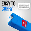 Avenger Defense ADS-50B - Micro Stun Gun Flashlight - Rechargeable 1.25 µC Charge Powerful Self Defense - Ultra Compact Design with Built in Plug, Blue, Pink