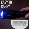 Avenger Defense ADS-90 - Heavy Duty Stun Gun - Rechargeable with Bright LED Tactical Flashlight - Extremely powerful 2.0 µC Electric Discharge - Exclusive 9.5