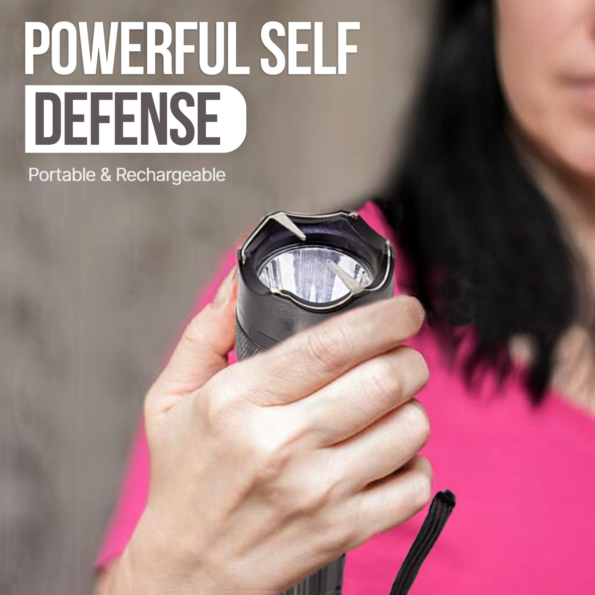 Avenger Defense ADS-90 - Heavy Duty Stun Gun - Rechargeable with Bright LED Tactical Flashlight - Extremely powerful 2.0 µC Electric Discharge - Exclusive 9.5