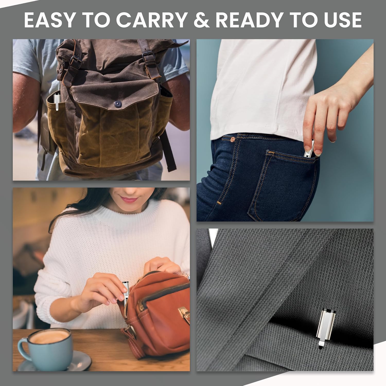 Pen Stun Gun Protection for Women - Rechargeable Self Defense Device.