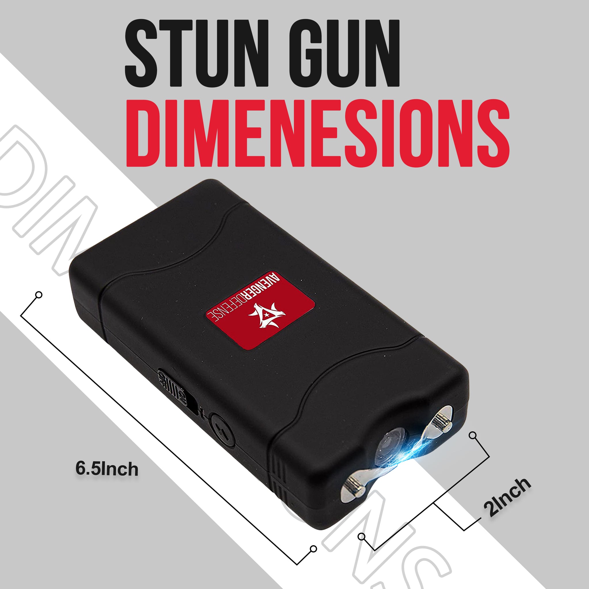 Mini Stun Gun –  Rechargeable 1.3 µC Charge Powerful – LED Flashlight and Carrying Case – Compact Design with Built in Plug, Black,Pink