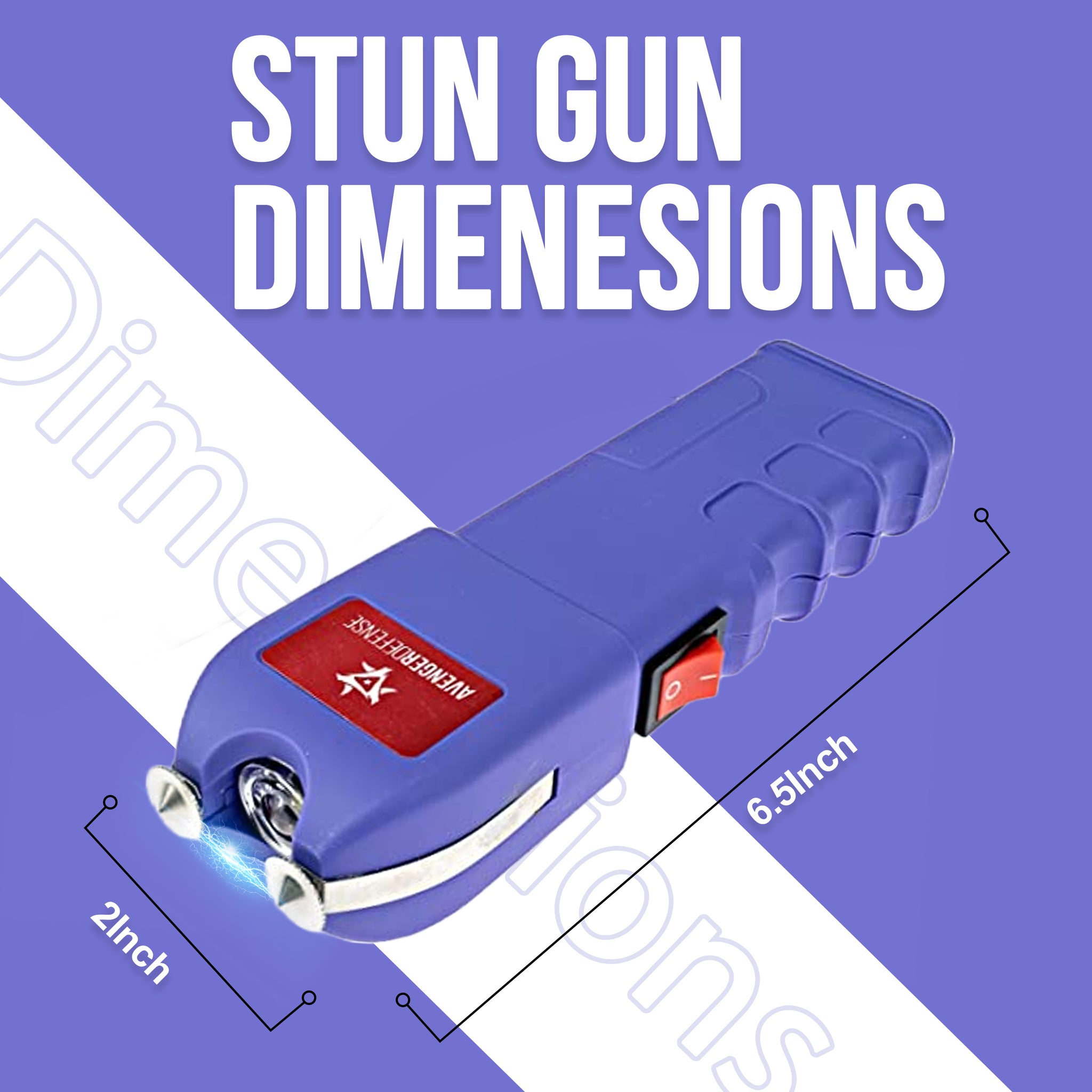 Portable Stun Gun – ADS-10 Extremely Powerful Rechargeable Stun Gun for Self Defense and Protection