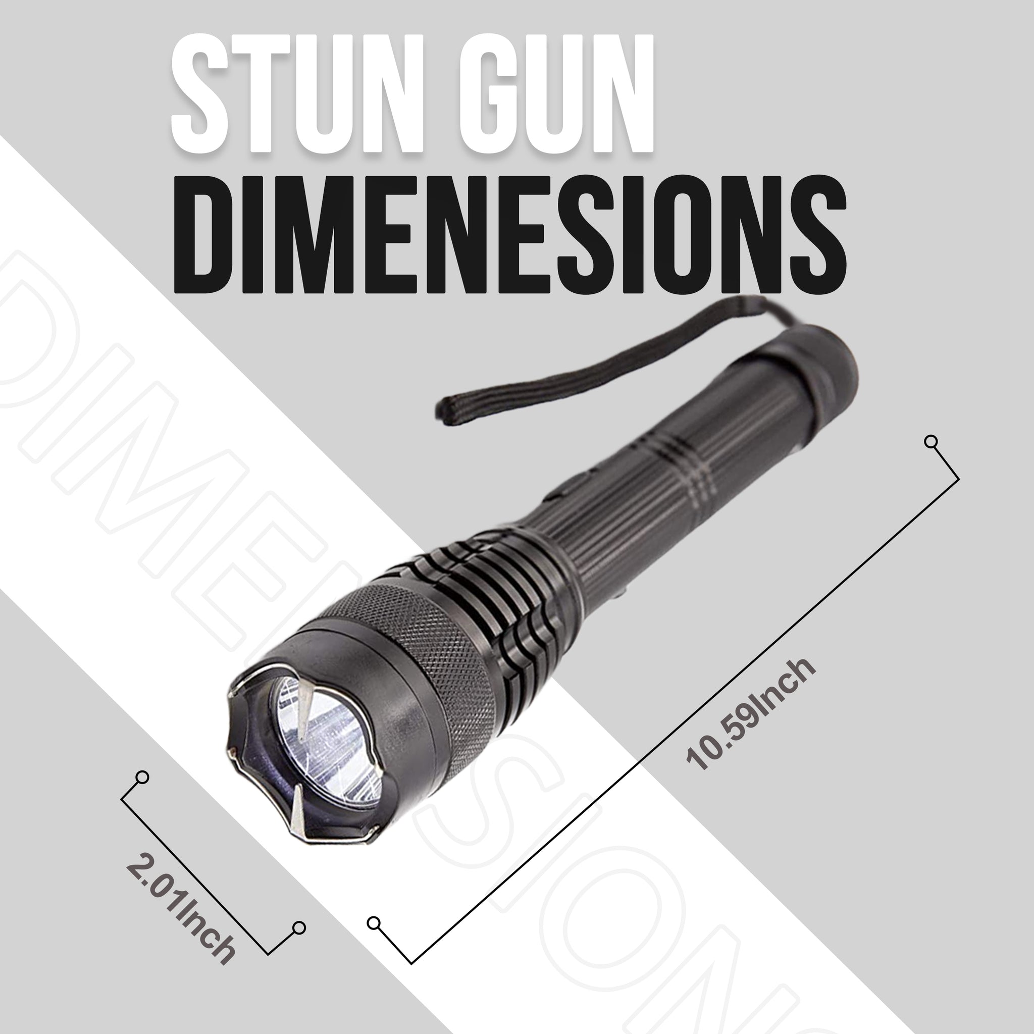 Avenger Defense ADS-90 - Heavy Duty Stun Gun - Rechargeable with Bright LED Tactical Flashlight - Extremely powerful 2.0 µC Electric Discharge - Exclusive 9.5