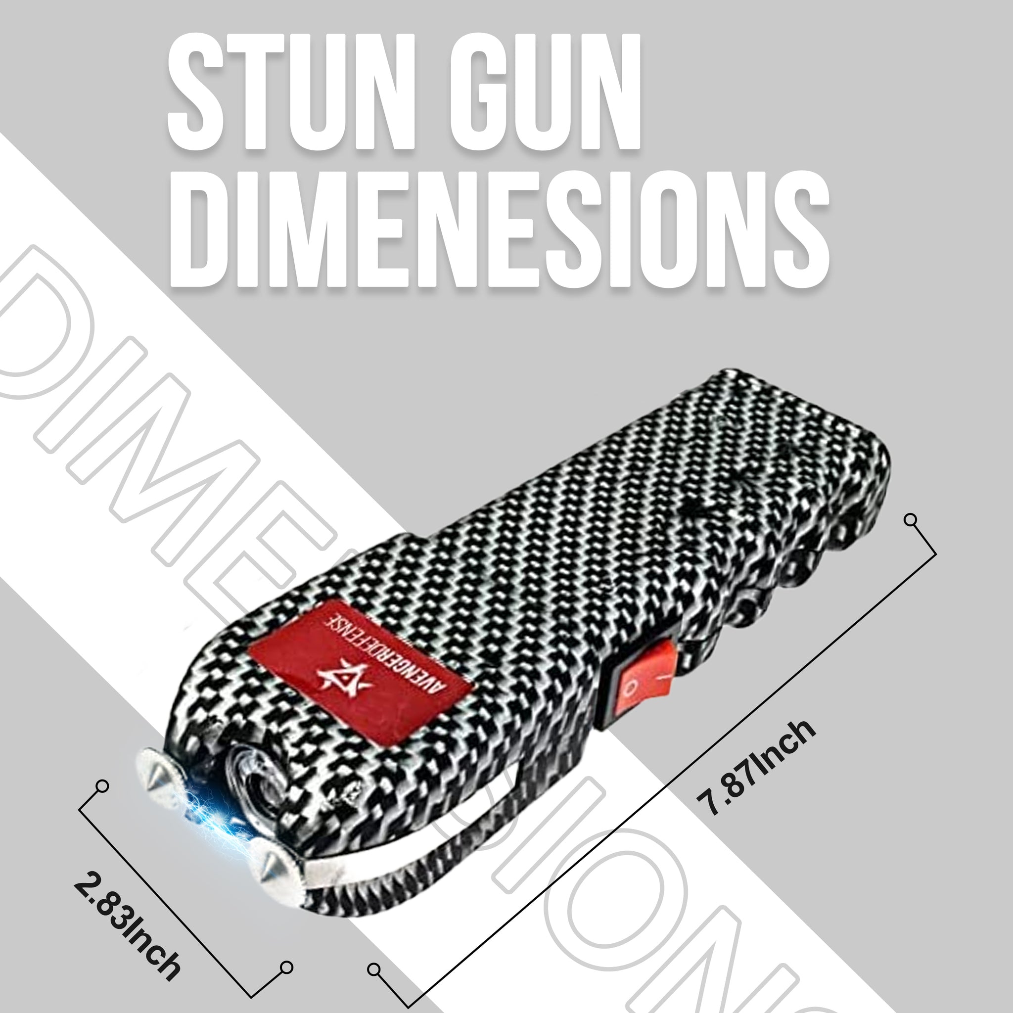 Portable Stun Gun – ADS-10CF Extremely Powerful Rechargeable Stun Gun
