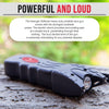 Stun Gun Flashlight – Rechargeable 1.2 µC Charge for Powerful Self Defense – Bright 120 Lumens LED  and Holster, Black, Pink
