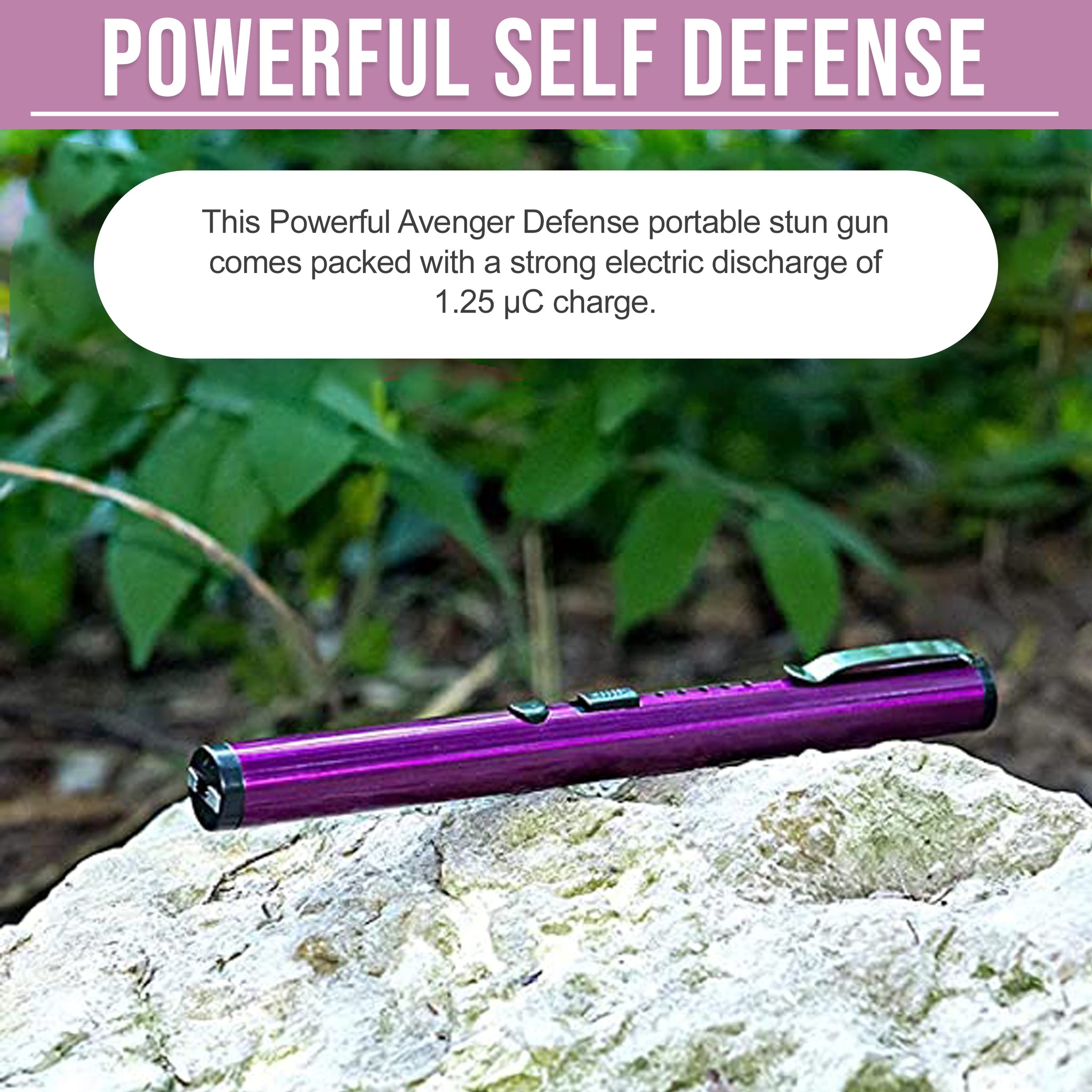  Avenger Defense Stun Gun for Self Defense with LED