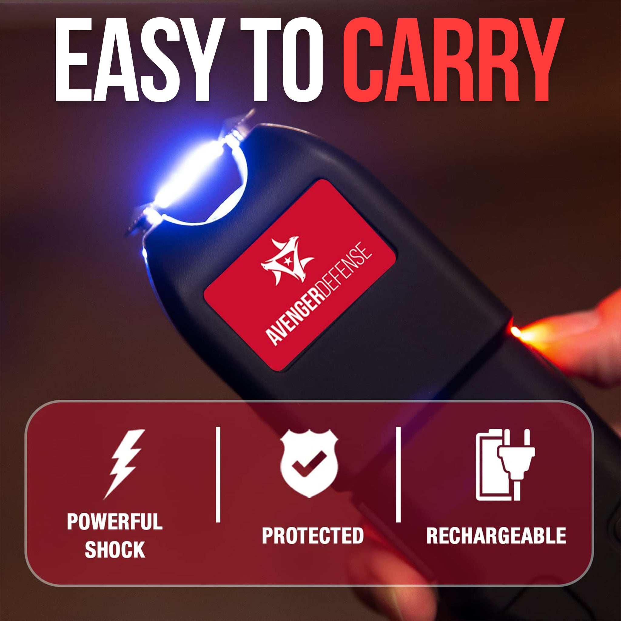 Extremely Powerful Rechargeable Portable Stun Gun for Self Defense