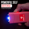 Avenger Defense ADS-50B - Micro Stun Gun Flashlight - Rechargeable 1.25 µC Charge Powerful Self Defense - Ultra Compact Design with Built in Plug, Blue, Pink